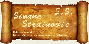 Simana Strainović vizit kartica